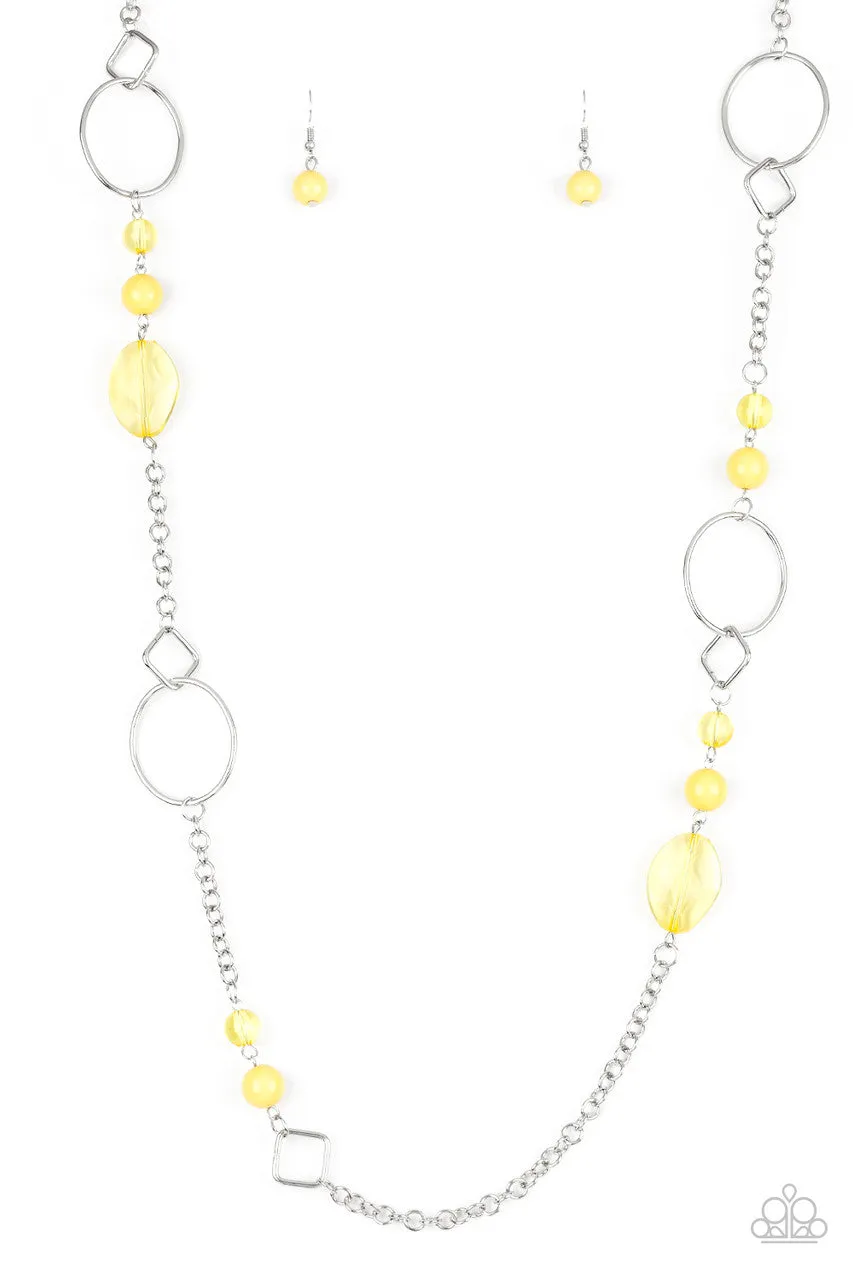 Very Visionary Yellow Paparazzi Necklace