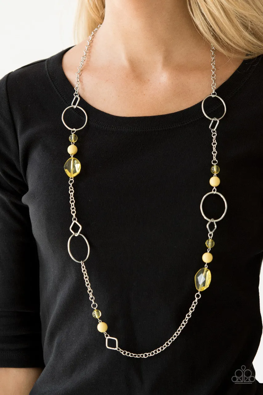 Very Visionary Yellow Paparazzi Necklace