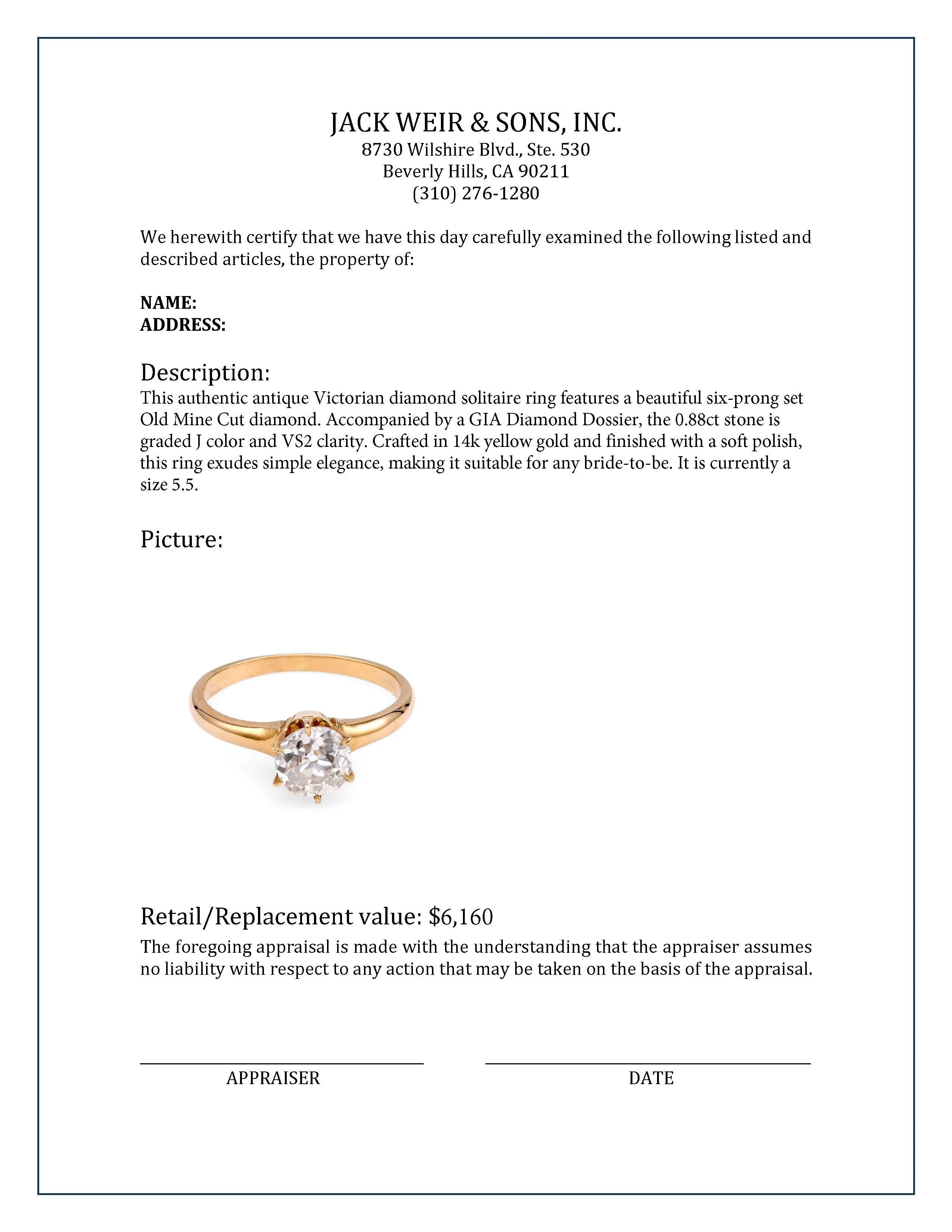 Victorian Diamond Solitaire Ring