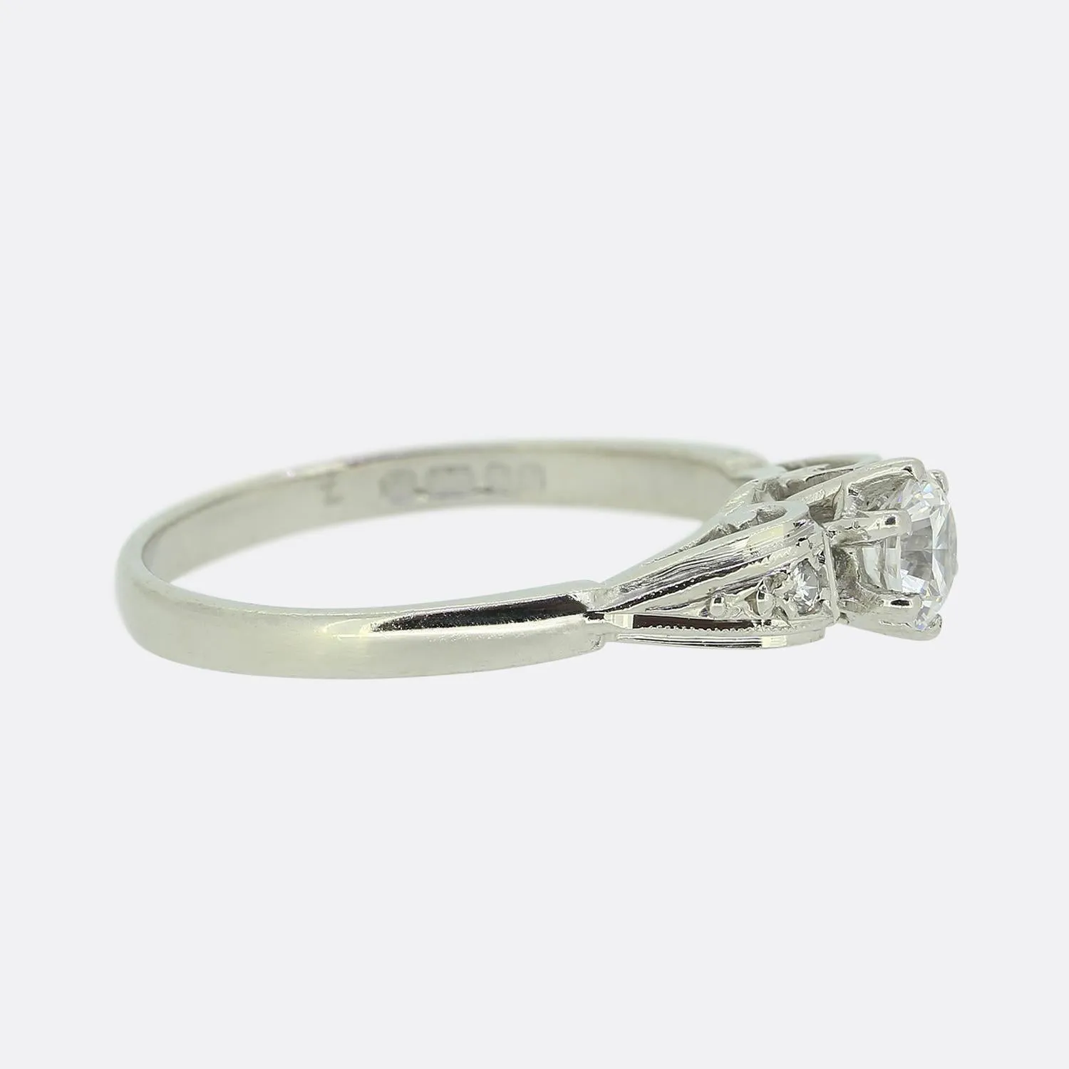 Vintage 0.33 Carat Diamond Solitaire Ring