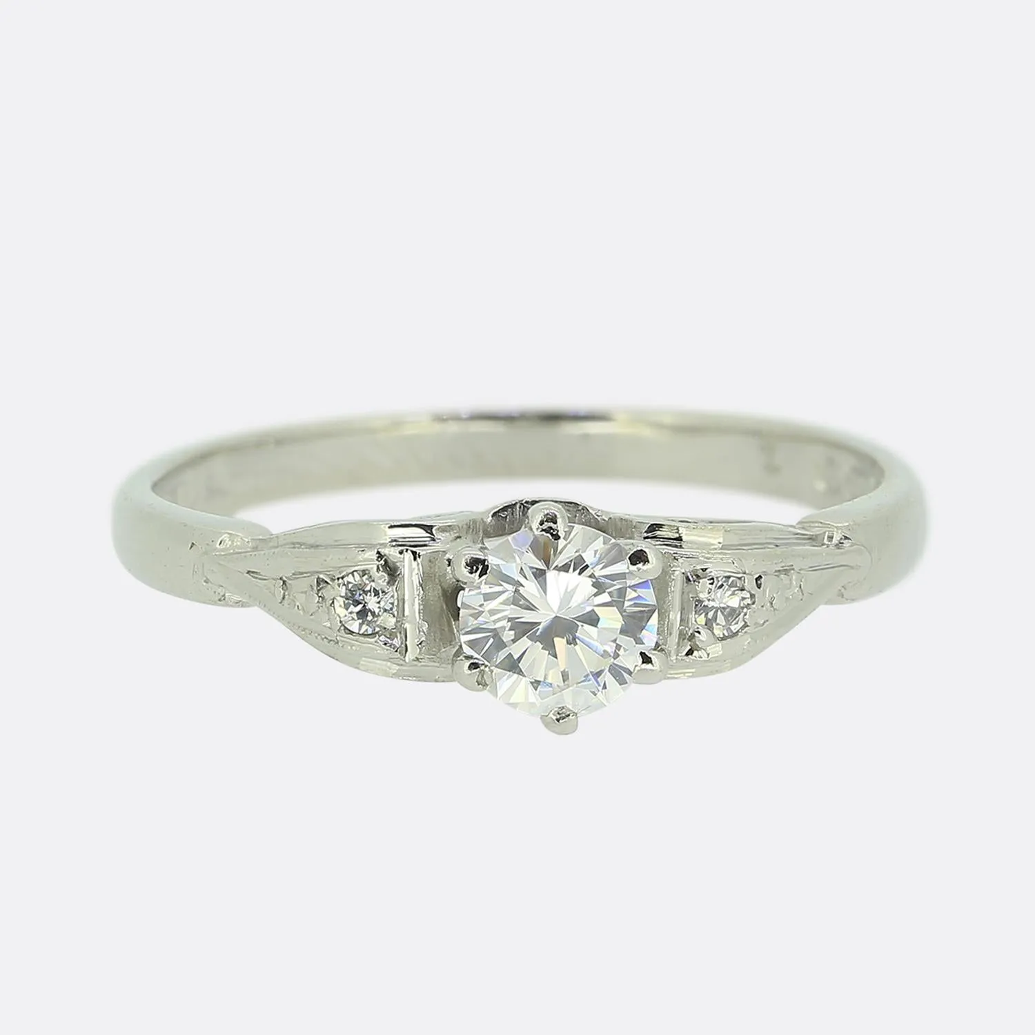 Vintage 0.33 Carat Diamond Solitaire Ring