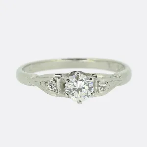 Vintage 0.33 Carat Diamond Solitaire Ring