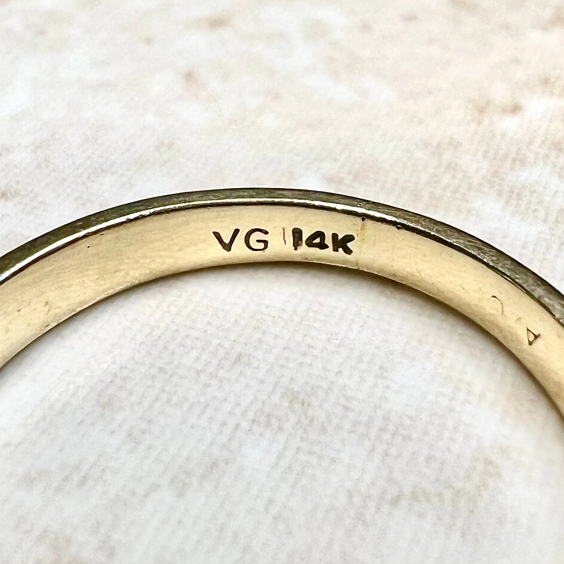 Vintage 14 Karat Yellow Gold & Platinum 6-Stone 0.50 Carat Diamond Band Ring