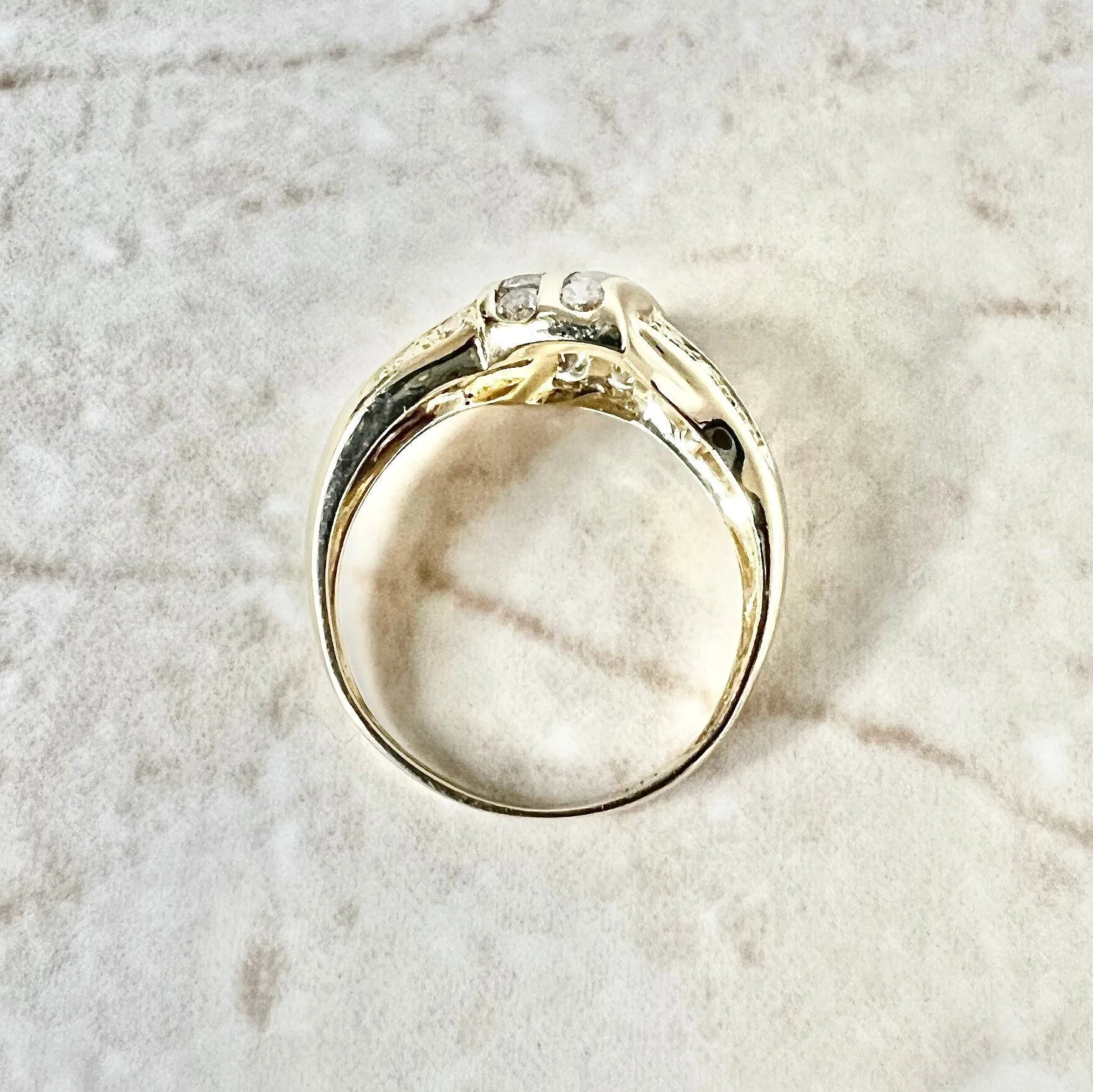 Vintage 18 Karat Yellow Gold 1.11 Carat Diamond Cocktail Ring