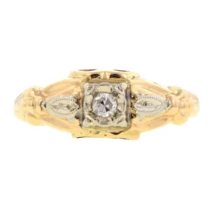 Vintage Diamond Engagement Ring, SC 0.03ct