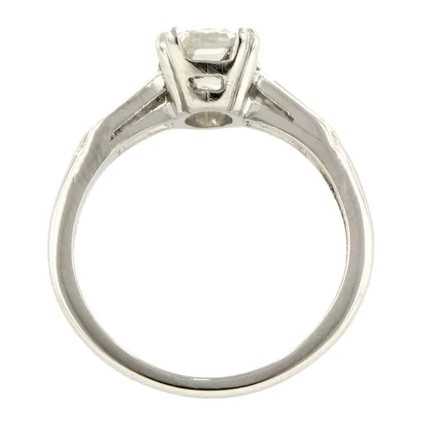 Vintage Engagement Ring, Emerald Cut 1.64ct