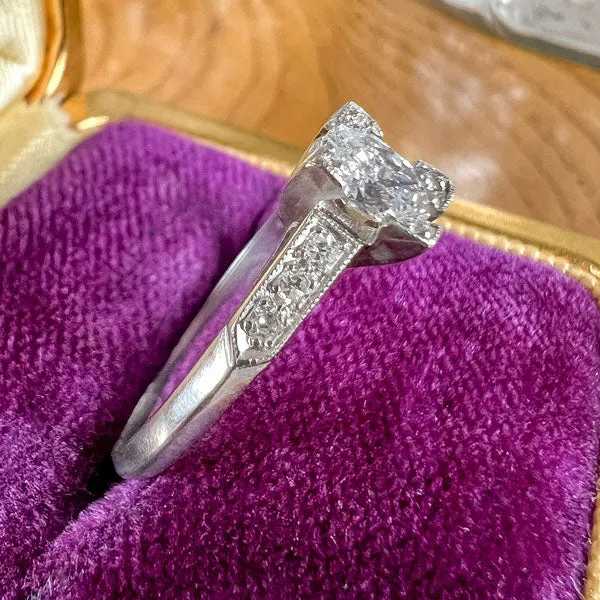 Vintage Engagement Ring, Oval 0.36ct.