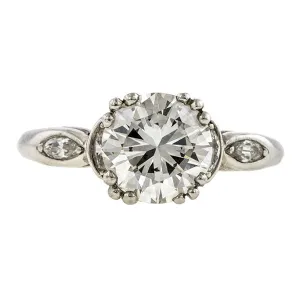 Vintage Engagement Ring, RBC 1.32ct