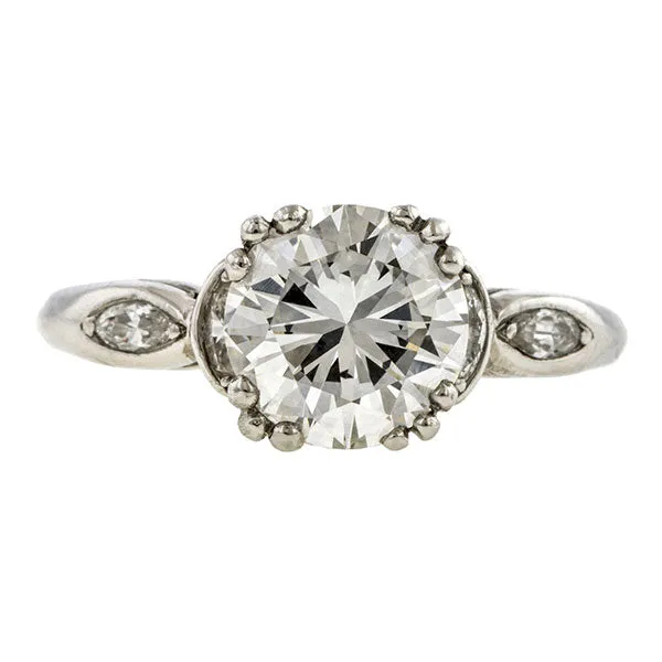 Vintage Engagement Ring, RBC 1.32ct