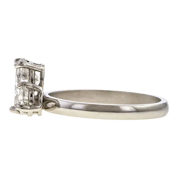 Vintage Pear Shaped Diamond Engagement Ring, 1.08ct.