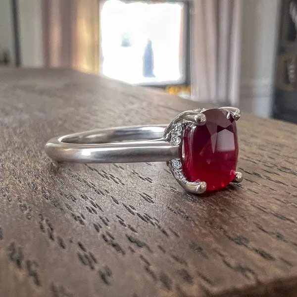 Vintage Ruby & Diamond Ring