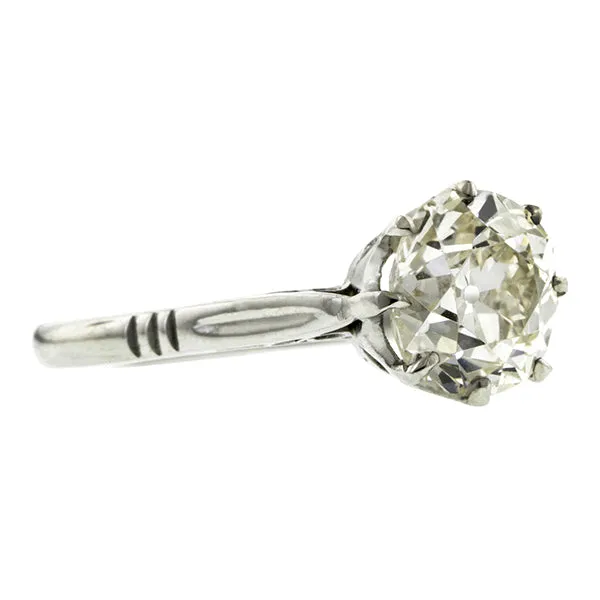 Vintage Solitaire Engagement Ring, Old Mine; 1.87ct