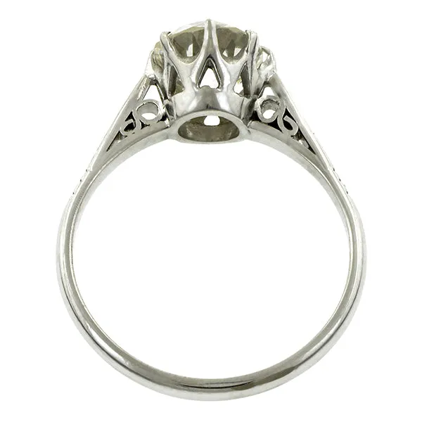 Vintage Solitaire Engagement Ring, Old Mine; 1.87ct