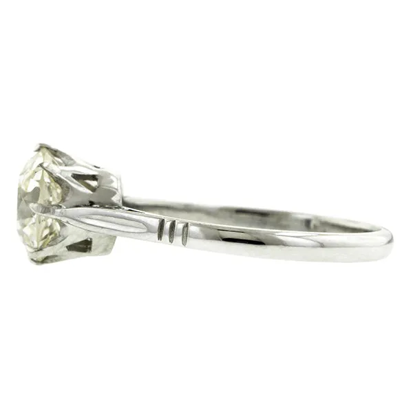 Vintage Solitaire Engagement Ring, Old Mine; 1.87ct