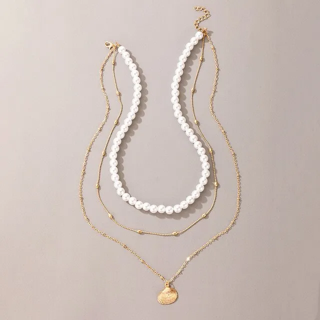 Vintage Style 6mm pearl Choker Necklace for Women
