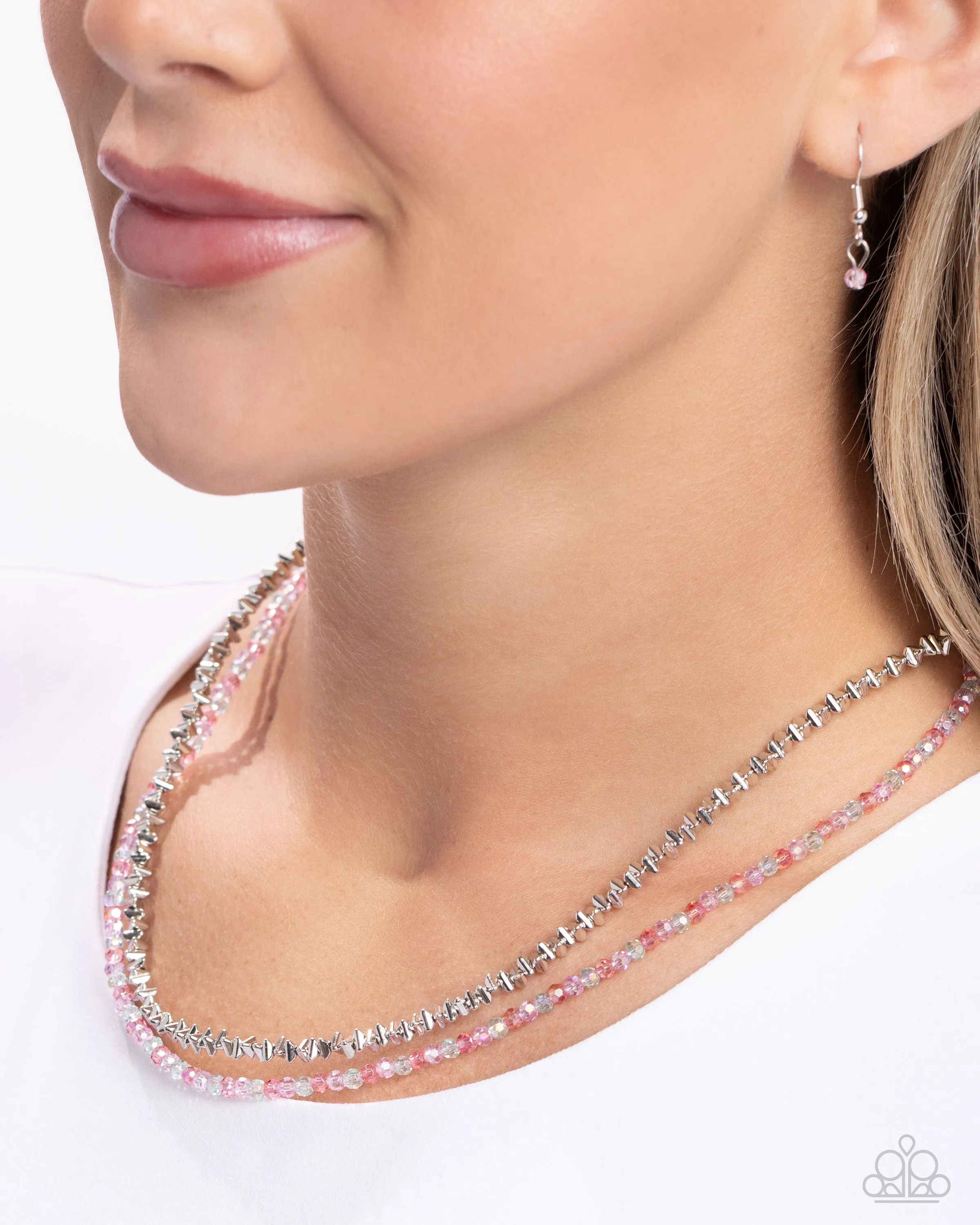 White-Collar Week - Multi - Colorful Bead Tiered Paparazzi Short Necklace