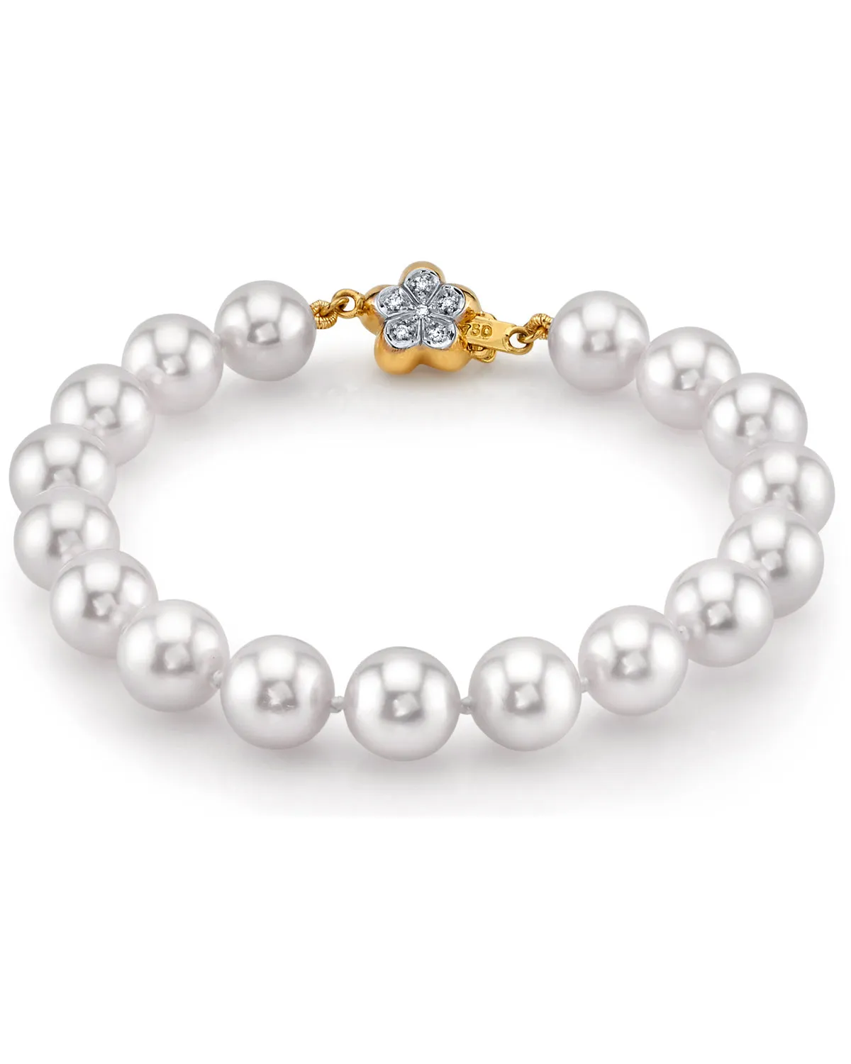 White South Sea Pearl Bracelet, 9.0-10.0mm - AAA/AAAA Quality