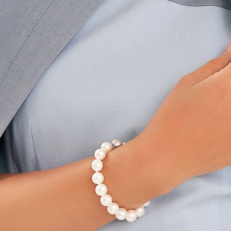 White South Sea Pearl Bracelet, 9.0-10.0mm - AAA/AAAA Quality