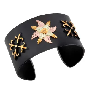 Wide Powder Coat - Black Hills Gold Bracelet