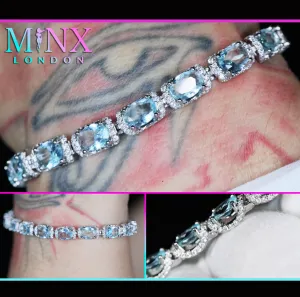 Womens Blue Gemstone Bracelet | Blue Diamond Bracelet