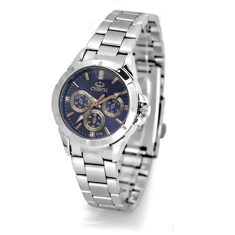 Women's Multiple Time Zone Stainless Steel Watch