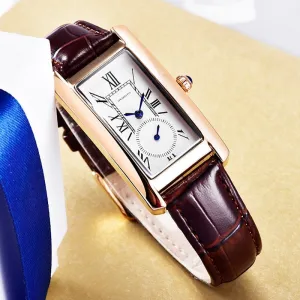 Women's Rectangular Dial Elegant Watches