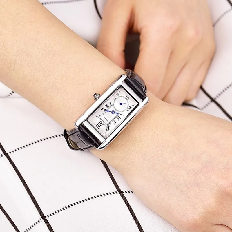 Women's Rectangular Dial Elegant Watches