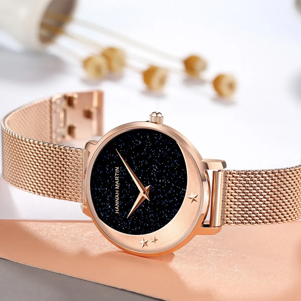 Women's Stars and Moon Quartz Watches