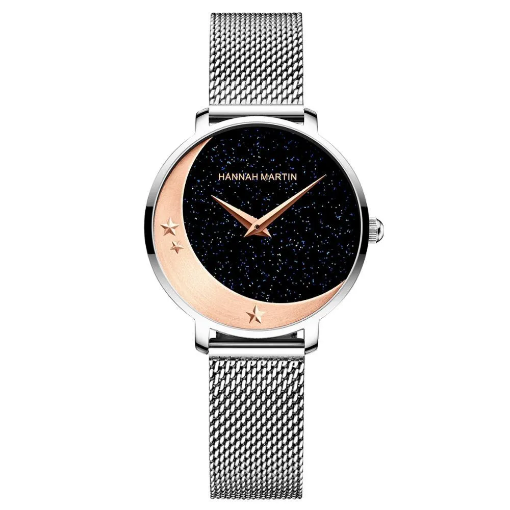 Women's Stars and Moon Quartz Watches