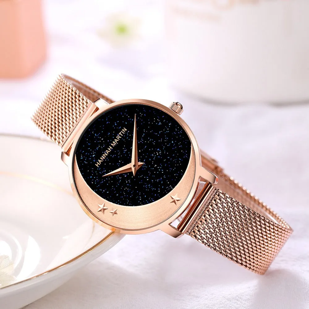 Women's Stars and Moon Quartz Watches