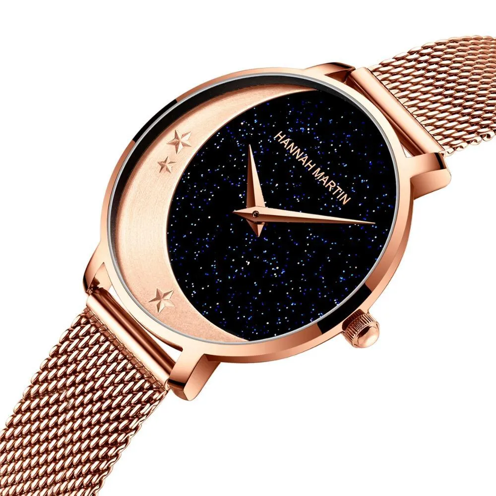 Women's Stars and Moon Quartz Watches