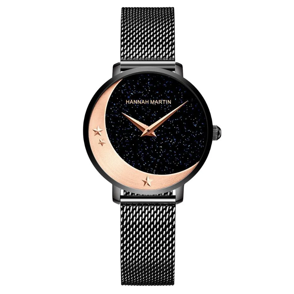 Women's Stars and Moon Quartz Watches