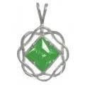zzzNS07. Nk53. NA Sterling Birthstone Pendant, Basket Weave, 12 colors