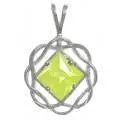 zzzNS07. Nk53. NA Sterling Birthstone Pendant, Basket Weave, 12 colors