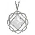 zzzNS07. Nk53. NA Sterling Birthstone Pendant, Basket Weave, 12 colors
